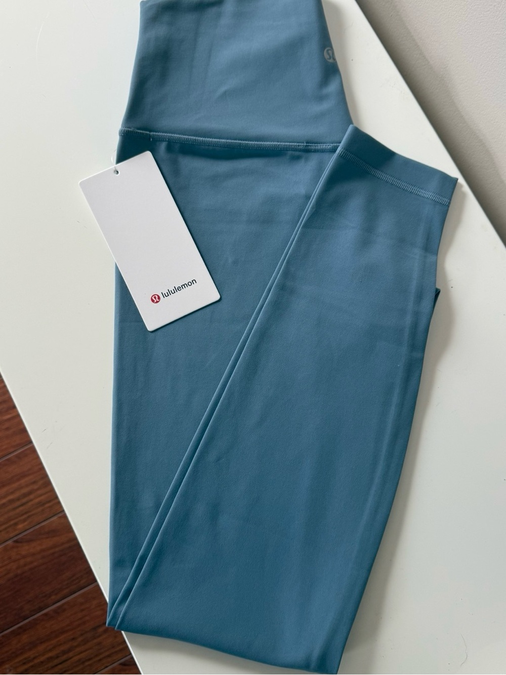 Lululemon Size 8 align HR 28” no line, steel blue NWT